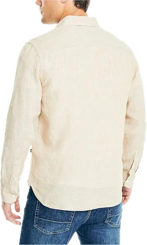 Vista 3 de Nautica Camisa de lino de ajuste clásico para hombre