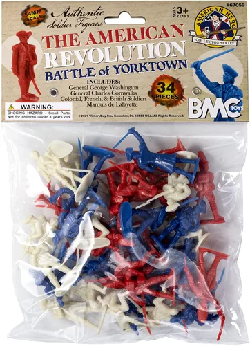 Vista 7 de BMC Revolutionary War Army Men de plástico – 34 soldados británicos, americanos y franceses