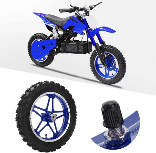 Vista 5 de Conjunto de rueda trasera, rueda trasera de 2.5 a 10 pulgadas, repuesto antideslizante para mini moto de cross de 2 tiempos (azul)