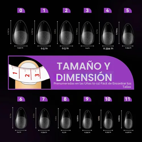 Vista 2 de Gelike ec Puntas de uñas extra cortas en forma de almendra: 120 piezas de puntas de gel suave para puntas de uñas de gel de cubierta completa