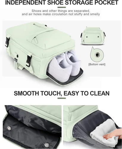 Vista 7 de VGCUB Mochila grande de viaje para trabajo, negocios, mochila para computadora portátil aprobada para vuelo, para mujeres y hombres, mochila