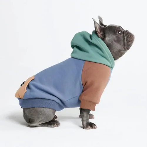 Vista 81 de Spark Paws Sudadera con capucha para perro, suéter de primera calidad para perros pequeños, medianos y grandes Trajes cálidos para bulldogs