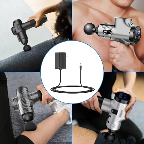 Vista 2 de Cargador para pistola de masaje Opove G3 Pro, Opove M3 Pro, TaoTronics TT-PCA003, TOLOCO, Hyperice Hypervolt, 24 V o 25.2 V Cable de alimentación