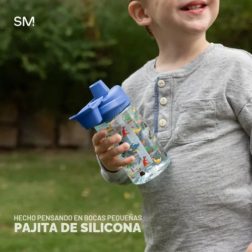 Vista 4 de Simple Modern Marvel Spiderman - Botella de agua Summit de plástico Tritan para niños, taza sin BPA de 12 onzas con tapa cubierta con popote a