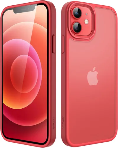Vista 8 de JETech Funda mate para iPhone 12 Mini de 5.4 pulgadas, a prueba de golpes, protección contra caídas de grado militar, cubierta trasera translúcida