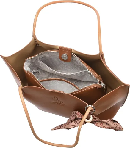 Vista 3 de Marengo Soft Leather Tote Bag for Woman Shoulder Bag Satchel Handbag Purchse Set