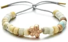 Vista 4 de MIRFREYR Pulsera de piedra natural con cuentas de cristal de curación natural, unisex, ajustable