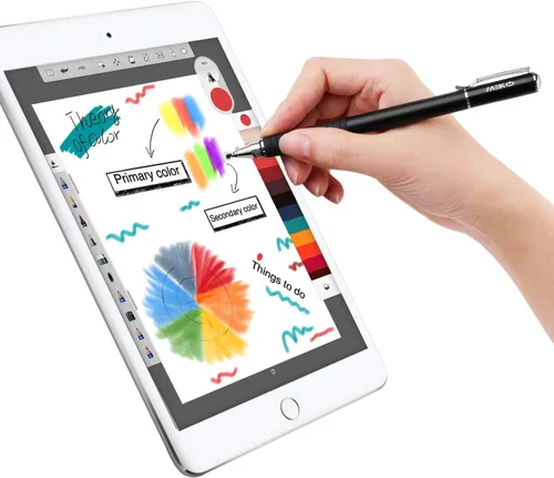 Vista 2 de MEKO Lápiz Universal, [Serie de Precisión 2 en 1] Lápices con Punta de Disco para Pantalla Táctil para Todas las Pantallas Táctiles Capacitivas