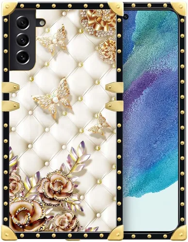 Vista 76 de Funda compatible con Samsung Galaxy S10 4G, TPU suave de lujo y parte trasera de policarbonato duro para niñas y mujeres, funda protectora a prueba
