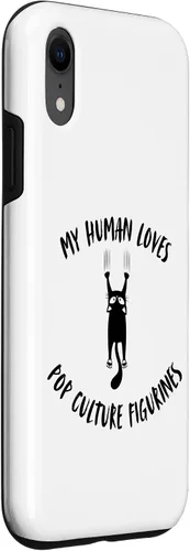 Vista 3 de iPhone XR My Human Loves Pop Culture Figurines - Cat Parent Hobby Case
