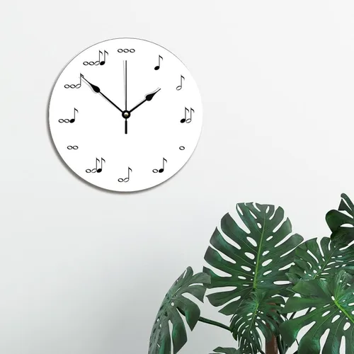 Vista 49 de Reloj de pared de guitarra acústica con aspecto de madera natural, reloj de madera rústico y elegante, 10 silenciosos, sin tictac, de cuarzo
