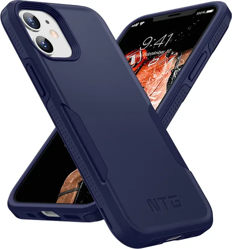 Vista 9 de NTG - Funda diseñada para iPhone 12 & iPhone 12 Pro, delgada y ligera, protector sólido de gran resistencia a prueba de golpes para iPhone 12 de 6.1