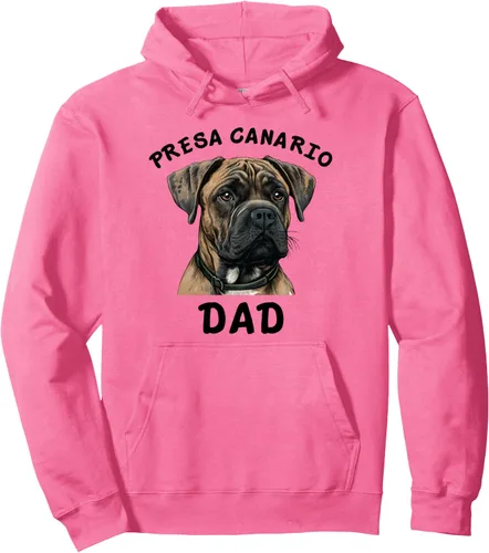 Vista 6 de Presa Canario - Sudadera con capucha para papá, perro, papá, amante de las mascotas, diseño de pata de mamá, Gris