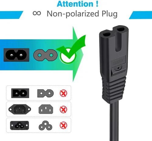 Vista 5 de Cable de alimentación de repuesto para iRobot Roomba – [listado por UL] Extensión de 6 pies para iRobot Roomba Base de carga integrada para el hogar