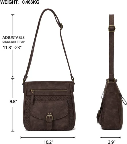 Vista 2 de KouLi Buir Monederos cruzados para mujer, bolsos de hombro de piel sintética, bolso bandolera Crossboby, medianos y múltiples bolsillos..