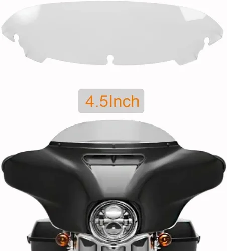 Vista 6 de Parabrisas claro tintado de 4.5" Compatible con 14-21 Harley Davidson Touring Street Glide Electra Glide FLHT FLHTCU Ultra Classic Glide FLHX FLHTK