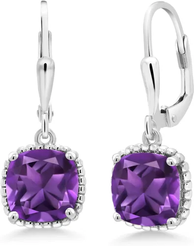 Vista 83 de Gem Stone King Aretes colgantes de plata de ley 925 de 0.315 pulgadas para mujer