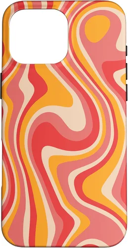 Vista 19 de Funda psicodélica para iPhone 16 Retro Groovy Liquid Swirl Hippie 70's 80's