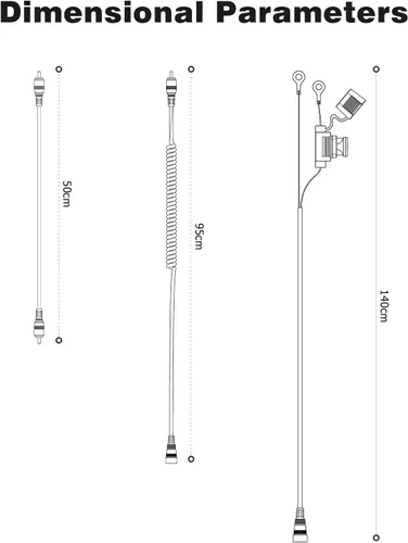 Vista 6 de Mellbree Cable de calefacción con protector, cable de protector térmico para casco de moto de nieve, cable eléctrico de reemplazo con gancho