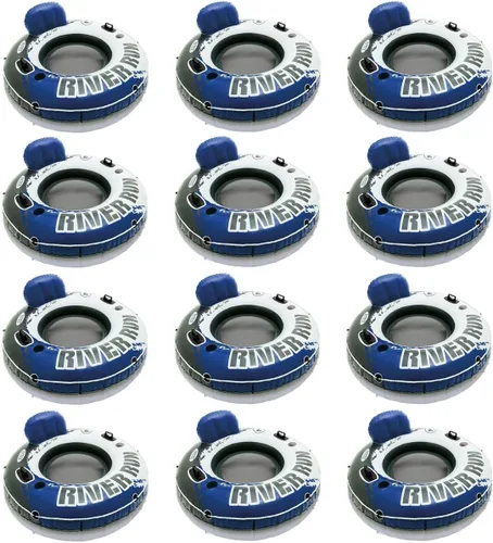 Vista 12 de INTEX 58825EP River Run 1 Salón flotante inflable: respaldo cómodo - portavasos integrados - Asas de agarre duraderas - Cuerda de agarre completa