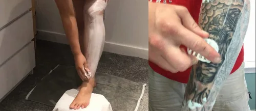 Vista 8 de OmniShaver Shave Butter - Crema de afeitar hidratante para hombres y mujeres Fórmula para piel sensible Tamaño de viaje 6 onzas Aloe, árbol