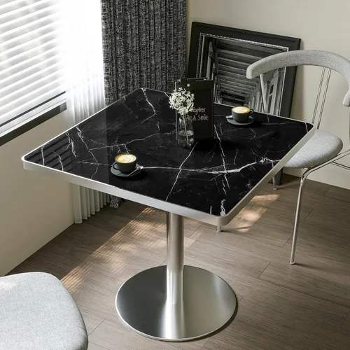 Vista 21 de Mesa de tulipán de 31.5 pulgadas, mesa de comedor redonda con mesa de Aqua Jade (oro rosa)