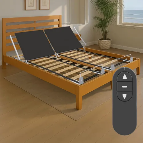 Vista 8 de Boyd Sleep Kit de cama ajustable tamaño individual: base inclinada de cabeza motorizada con control remoto inalámbrico, fácil montaje, cero espacio