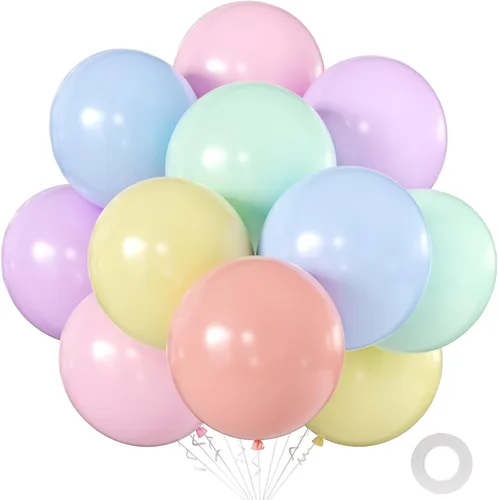 Vista 74 de KALOR Globos color morado ceniza de 18 pulgadas, 10 globos de látex mate, globos redondos grandes para bodas, baby shower, fiestas de cumpleaños