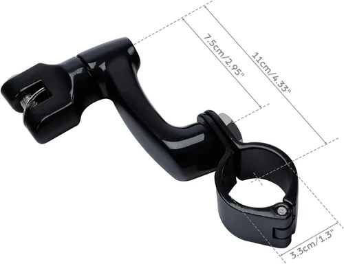 Vista 8 de TCT-MOTORPARTS Soportes de clavijas de pie de barra de carretera negro para Harley Touring 22/25/32/1.378 in