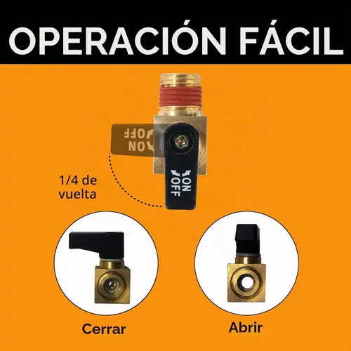 Vista 4 de SUNROAD Válvula de compresor de aire Válvula de bola de drenaje de latón Válvula de bola de 1/4 "NPT rosca macho compresor de aire Accesorios 2