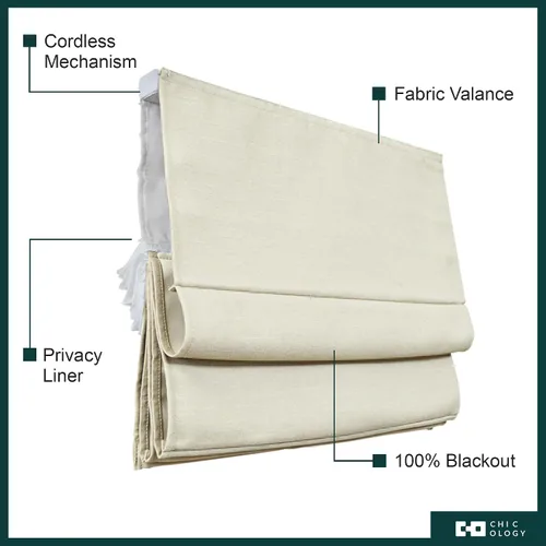 Vista 5 de CHICOLOGY - Persianas romanas para ventanas, persianas opacas, tratamientos de ventana, persianas de ventana para el hogar, 23 pulgadas de ancho x