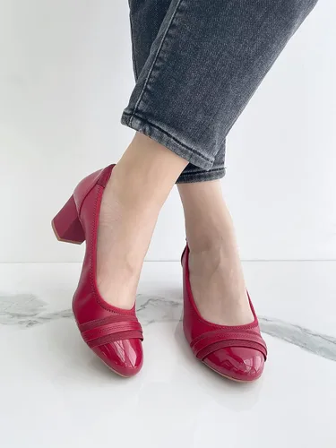 Vista 3 de JENN ARDOR Zapatos de tacón grueso para mujer, puntera cerrada, tacón medio alto, zapatos de tacón de bloque de 2 pulgadas, cómodos zapatos