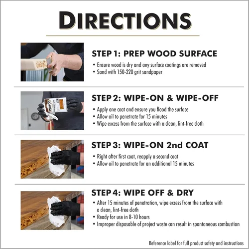 Vista 6 de Watco - Aceite danés de acabado para madera