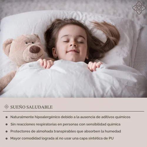 Vista 6 de Bioweaves Protectores de almohada transpirables 100% algodón orgánico certificado GOTS con cierre de cremallera, estándar, 20 x 26 pulgadas, paquete