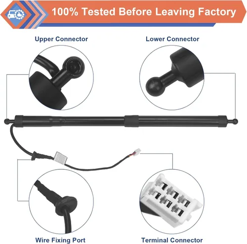Vista 5 de Izquierda y derecha eléctrica trasera trasera trasera Power Liftgate Support Struts Chocks Compatible con 2014-2019 Highlander, Reemplazar #
