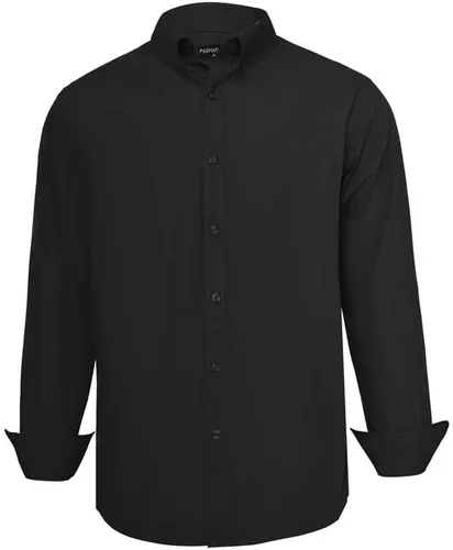 Vista 3 de PASHARTUK Camisas de vestir de manga larga con botones y ajuste regular sin arrugas para hombre