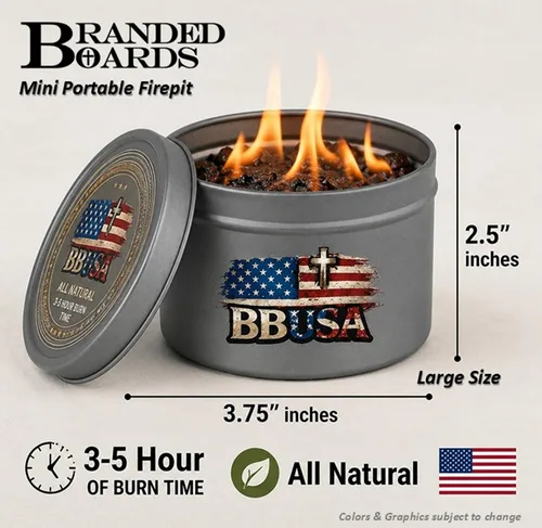 Vista 4 de Campfire in a Can - Made in USA - Portable Mini Fire Pit for Marshmallows & S’Mores - Hiking, Backpacking, Hunting, Fishing & Camping - Tactical
