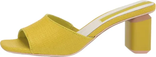 Vista 8 de Franco Sarto Sandalias de tacón Linley para mujer, Rafia verde manzana