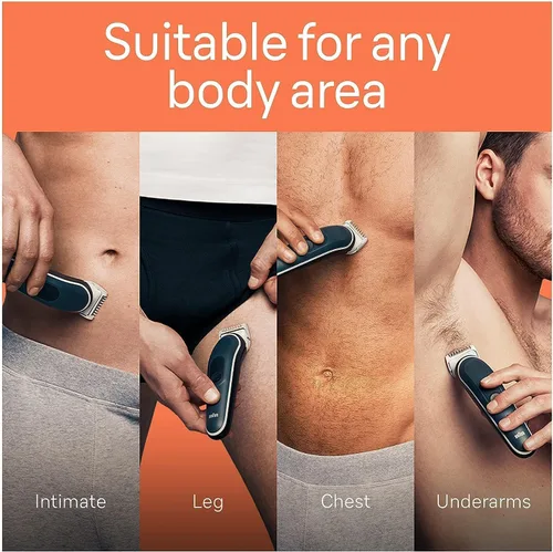 Vista 5 de Braun Body Groomer 5 para hombre, BG5340, herramienta de mapeo, tecnología SkinShield, peine sensible, hoja de metal afilada de por vida, peluquería