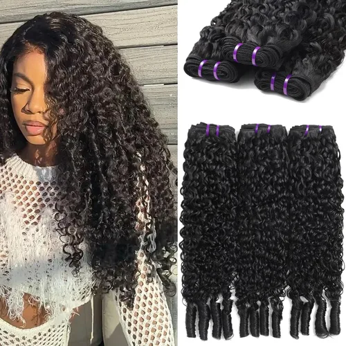Vista 16 de Paquetes Bob Liso 3 Paquetes de Cabello Humano Corto 10, 10 y 10 Pulgadas, 100% Cabello Crudo Sin Procesar, Tejido Rápido, Color Negro Natural