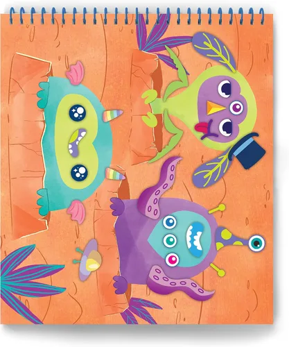 Vista 3 de Sticker It Up! - Dinos Go to Space - Calcomanías reposicionables con 8 fondos y más de 300 calcomanías, sin desorden y apto para viajes para niños a
