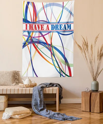 Vista 46 de Lunarable Tapiz mexicano, tema de cultura latinoamericana, sombrero de paja, manta de serape de Maracas, decoración de tela para colgar en la pared