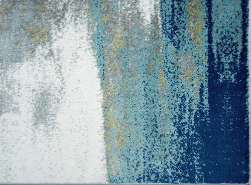 Vista 6 de LUXE WEAVERS Lagos Collection 7558 - Alfombra abstracta azul claro de 6 x 9 pies