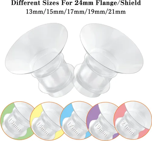Vista 4 de Insertos de brida de 0.591 in compatibles con Momcozy S12 Pro/S9 Pro /M5/M9/Medela/TSRETE extractor de leche portátil, Spectra S1/S2 adecuados
