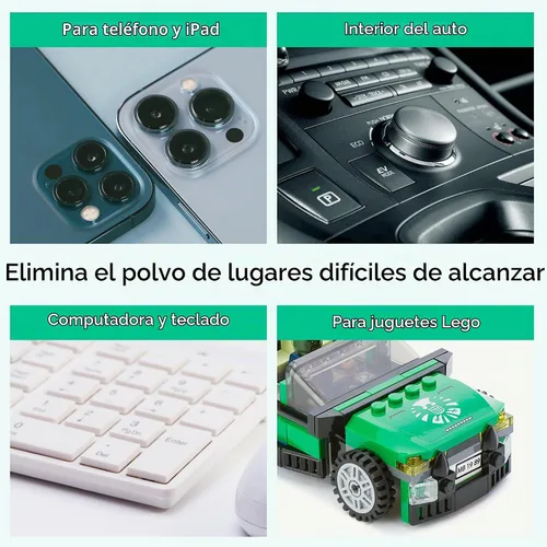 Vista 3 de iDuster Plumero de aire enlatado comprimido para computadora, limpiador de teclado electrónico desechable para limpieza de plumero, 3