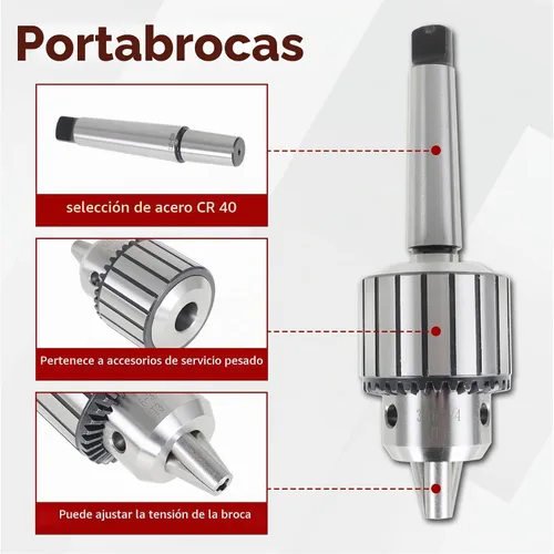 Vista 3 de findmall JT3 - Portabrocas de 3/16 pulgadas - 3/4 pulgadas