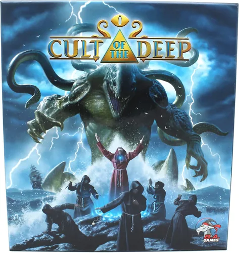 Vista 6 de Cult of The Deep: un juego de mesa de estrategia de 45-75 minutos para 4-8 jugadores, para luchar por los controles de rituales y monstruos míticos