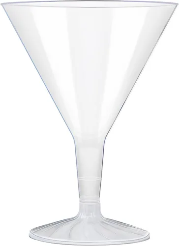 Vista 7 de 30 vasos de Martini de plástico duro transparente de 7 onzas