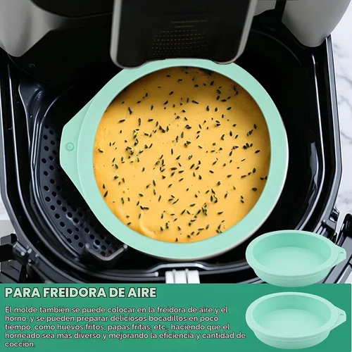 Vista 4 de 4 moldes de silicona para freidora de aire, moldes de silicona