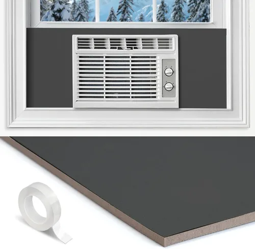 Vista 10 de Paneles de aislamiento de espuma envolvente para aire acondicionado de ventana Powrocket, paneles laterales para aire acondicionado de ventana